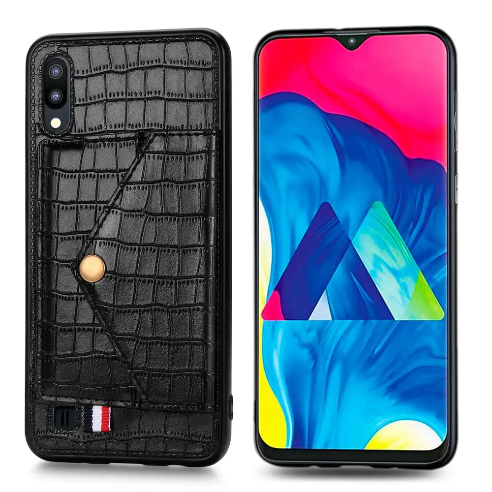 Бесплатная доставка для Samsung Galaxy M10 крокодиловый Чехол с отделением карт |