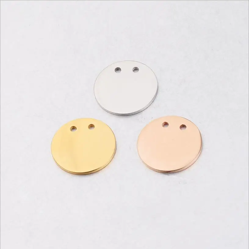 5 шт./лот зеркальная полированная нержавеющая сталь круглая подвеска два