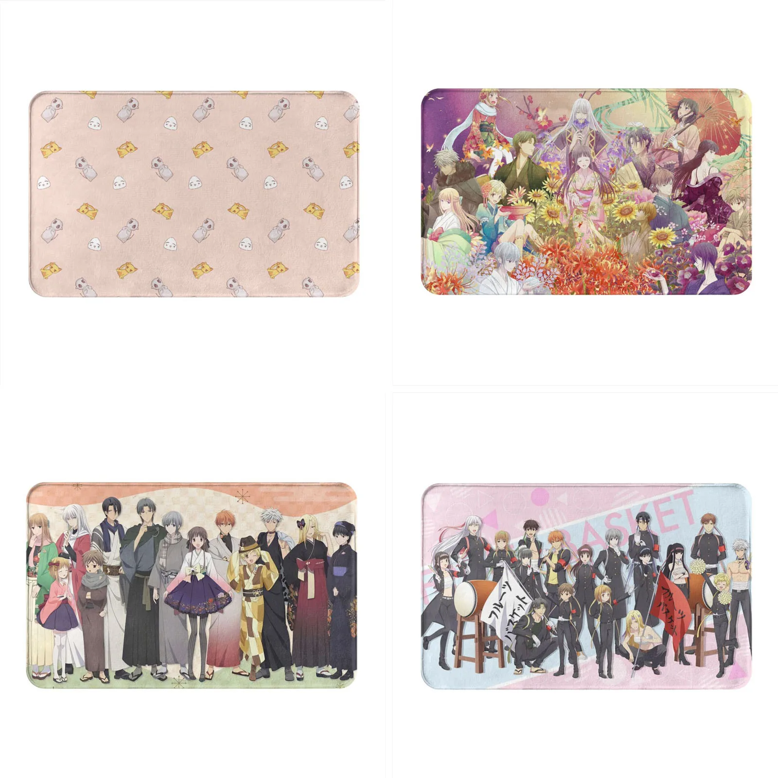 

Коврик для входа в корзину с фруктами из аниме, резиновый напольный коврик, тонкий нескользящий коврик