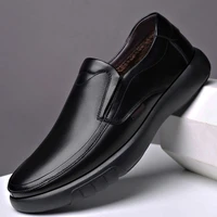 2021 winter mens genuine leather shoes 38 47 head leather soft anti slip loafers shoes man casual leather warm shoes