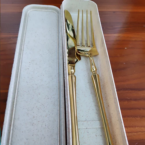 Beige knife and fork Набор столовых приборов из нержавеющей стали, золотой, зеркальная полировка, столовая посуда, столовый нож, вилка, продукты, инструменты, кухонные аксессуары - Цвет: Beige knife and fork