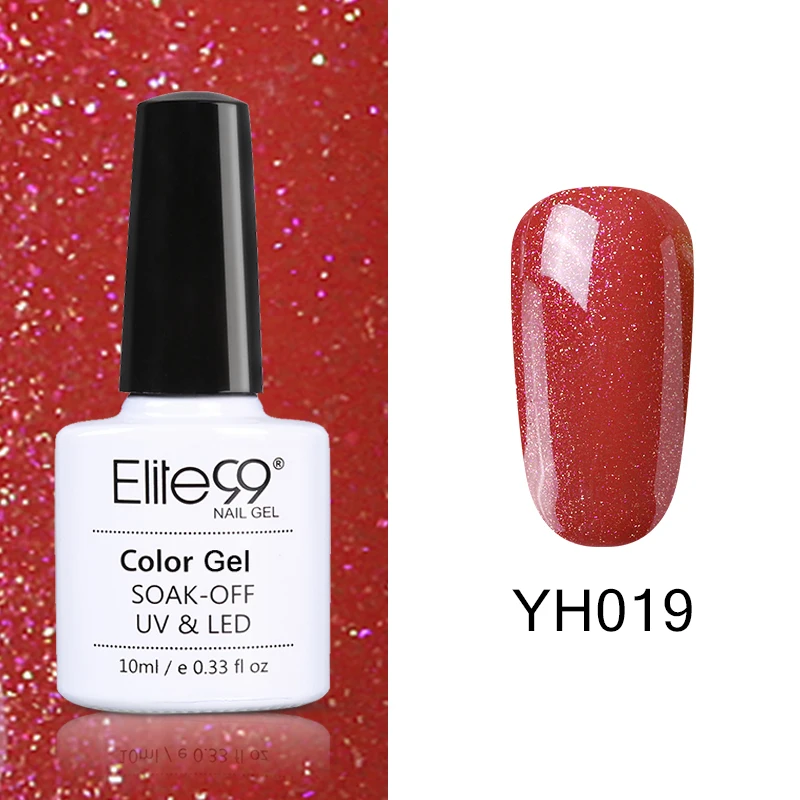 YH019 Elite99 Vernis Полупостоянный 10 мл Светодиодный УФ-гель замачиваемый пурпурный цвет светодиодный лак для ногтей нужна лампа отверждения Гель-лак - Цвет: YH019