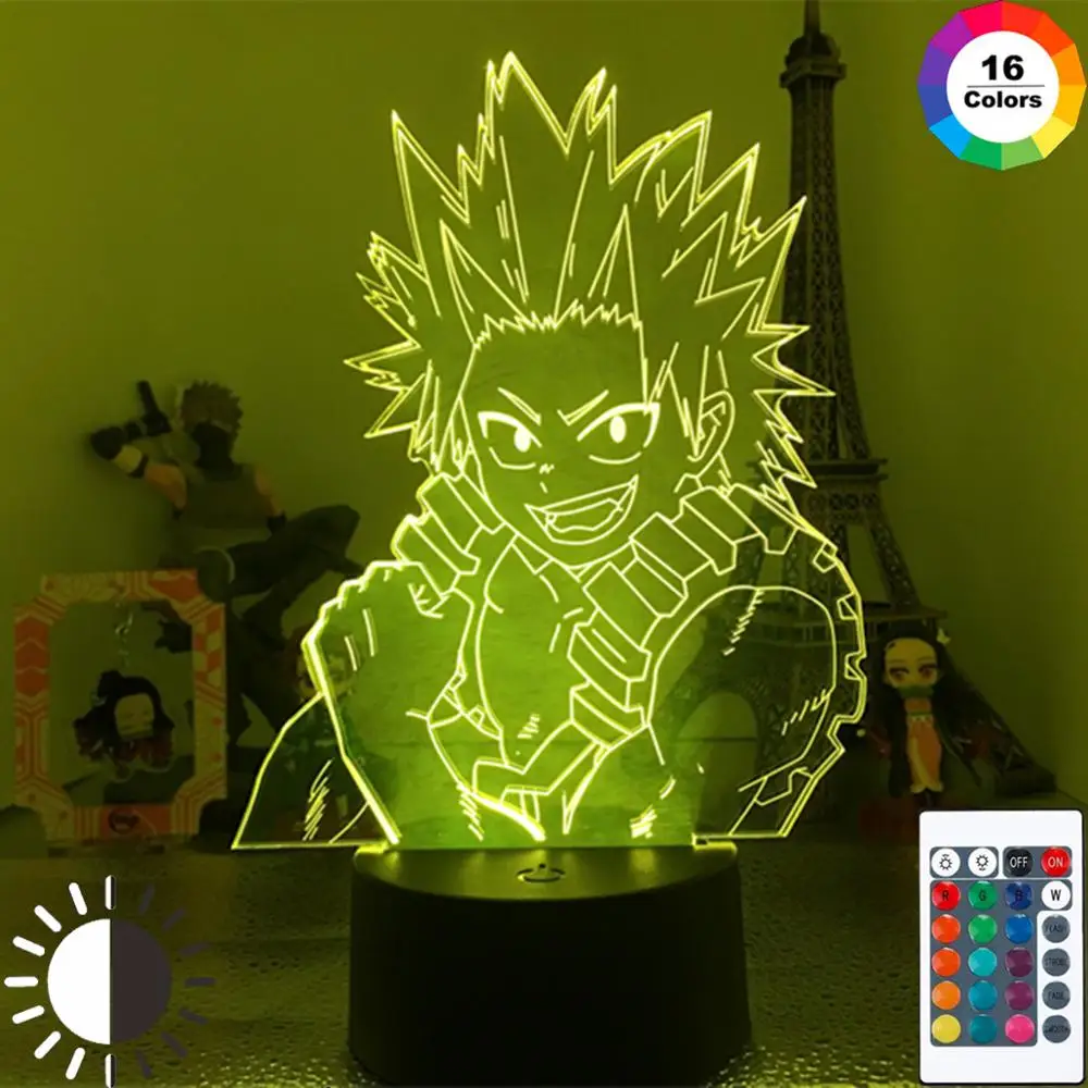 Светодиодная лампа Моя геройская Академия 3D ночники в стиле аниме Kirishima Eijiro