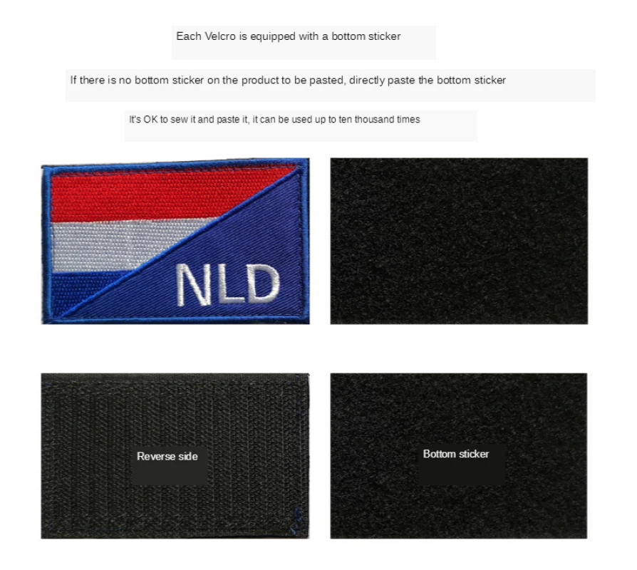 Национальный флаг код страны указанные Вышивка Липучка патчи Испания Франция