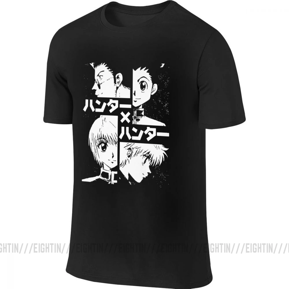 Hisoka Hunter X Hunter, Мужская футболка, хлопок, круглый вырез, Killua Hxh, аниме, спереди, сзади, две стороны, футболка, короткий рукав