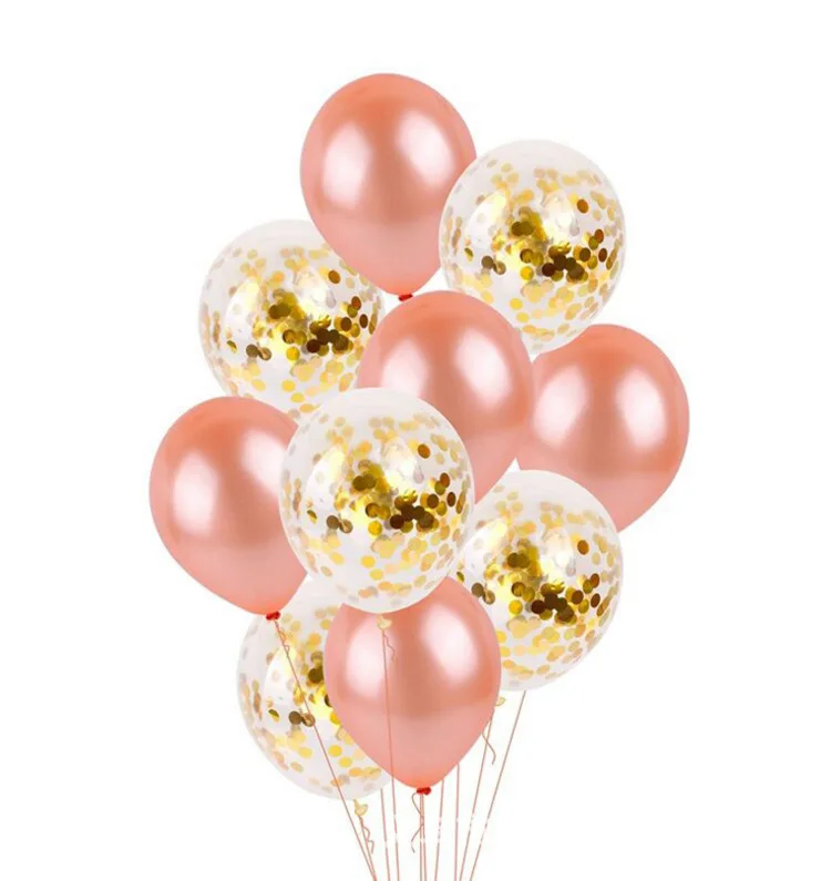 12 дюймов RoseGold Star много воздушных шаров с днем рождения гелиевые воздушные шары