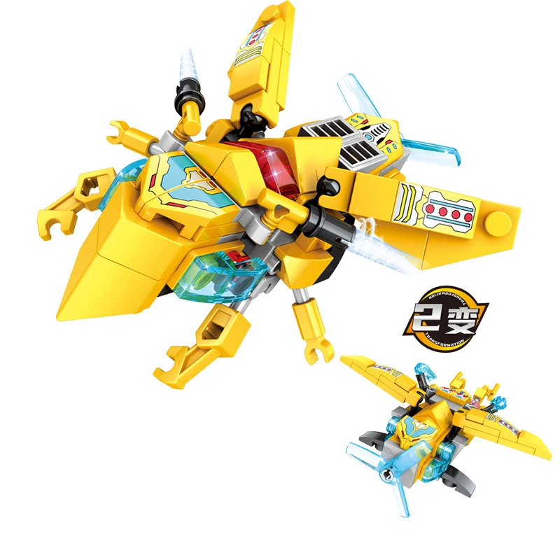 

428PCS 4 IN 1 City Technic Mecha Vehicle Collection Building Blocks Deformation Robot Fighter Model Action Figure Toys
