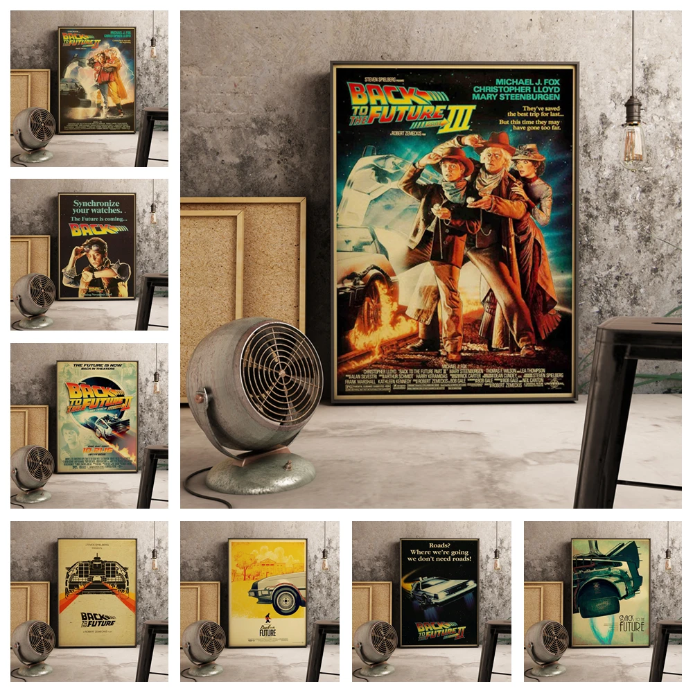 Фильм научной фантастики Назад в будущее Ретро плакат украшение высокое