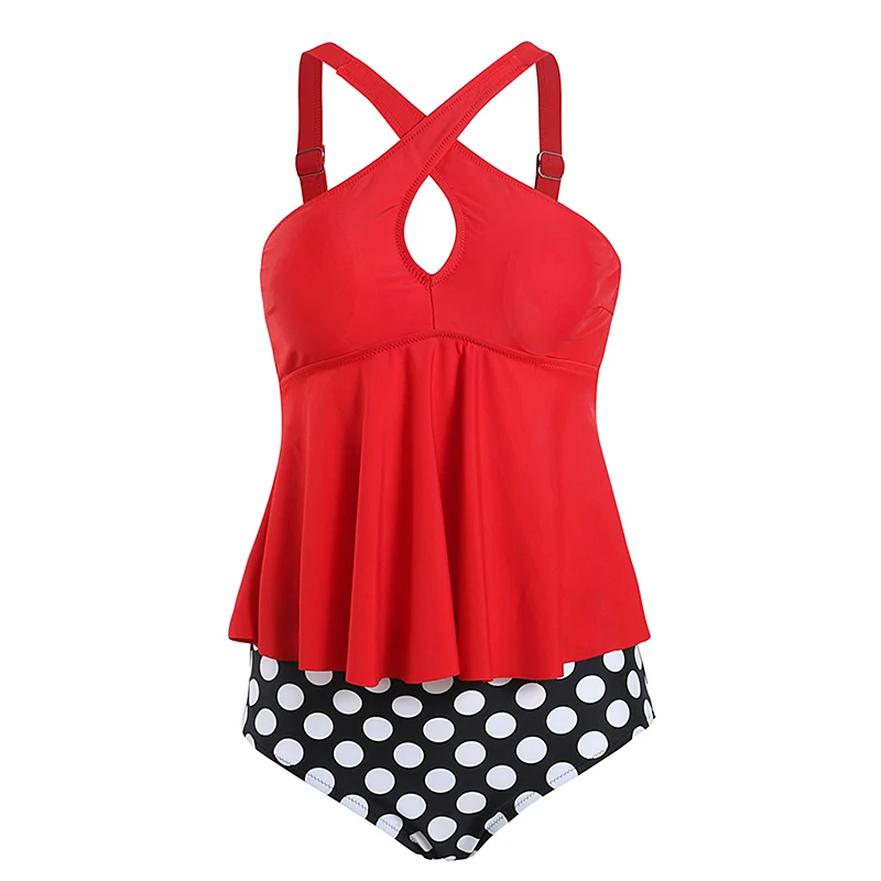 Размера плюс бикини Высокая талия Купальник Для женщин 2021 мягкий короткий топ с