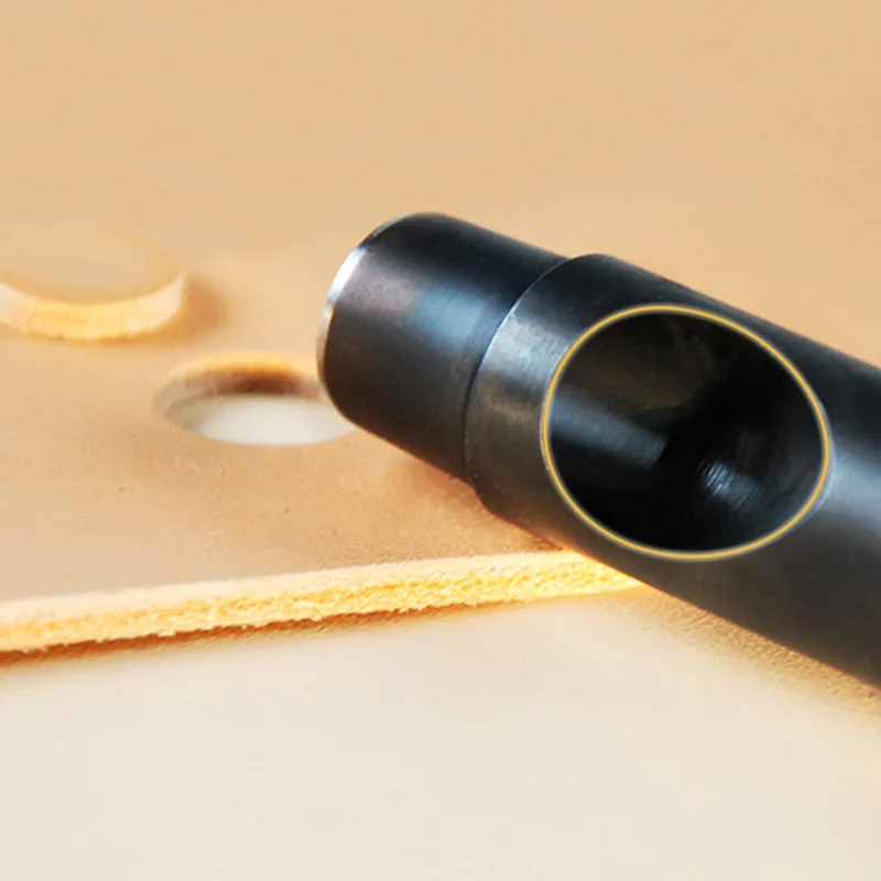 Профессиональный дырокол для кожи Круглый режущий стежок бумажника ремня сделай