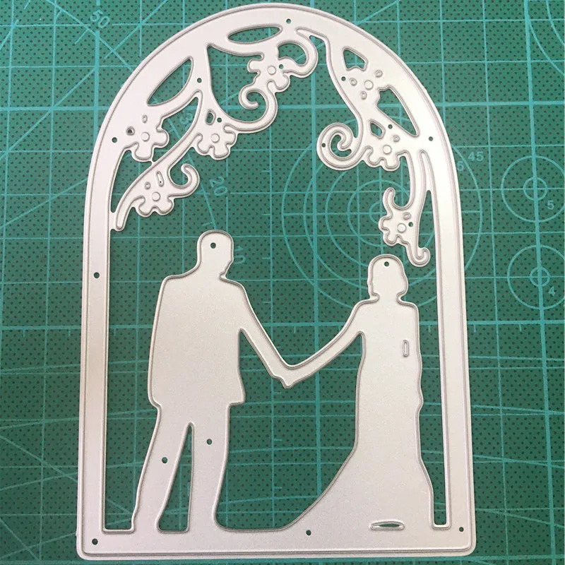 Металлические штампы для вырезания форма свадебной пары кружевная рамка