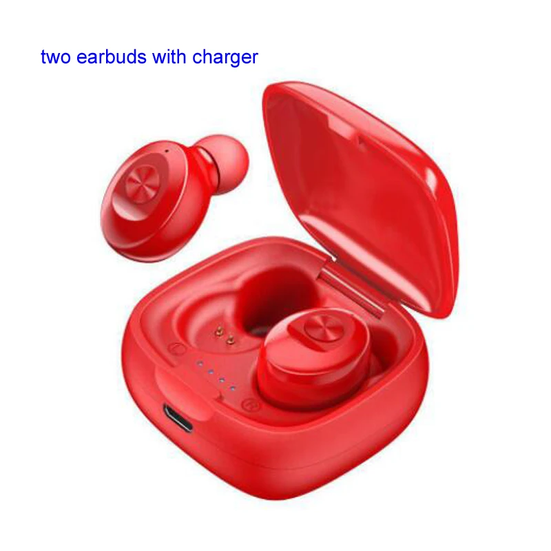 Two earbuds red Bluetooth 5,0 наушники YITEK XG12, стерео Беспроводные Наушники Hi звук спортивные наушники с микрофоном для телефона - Цвет: Two earbuds red
