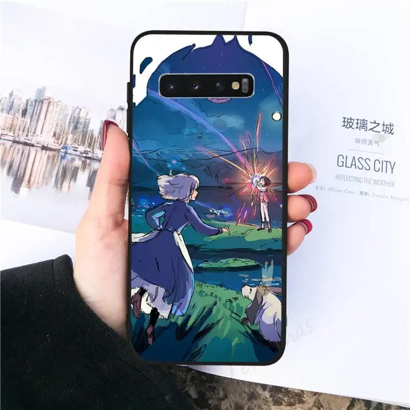 

Studio Ghibli Howl's Moving Castle Phone Case For Samsung galaxy S 8 9 10 20 21 30 A 30 50 51 70 note 10 plus Ultra 5g