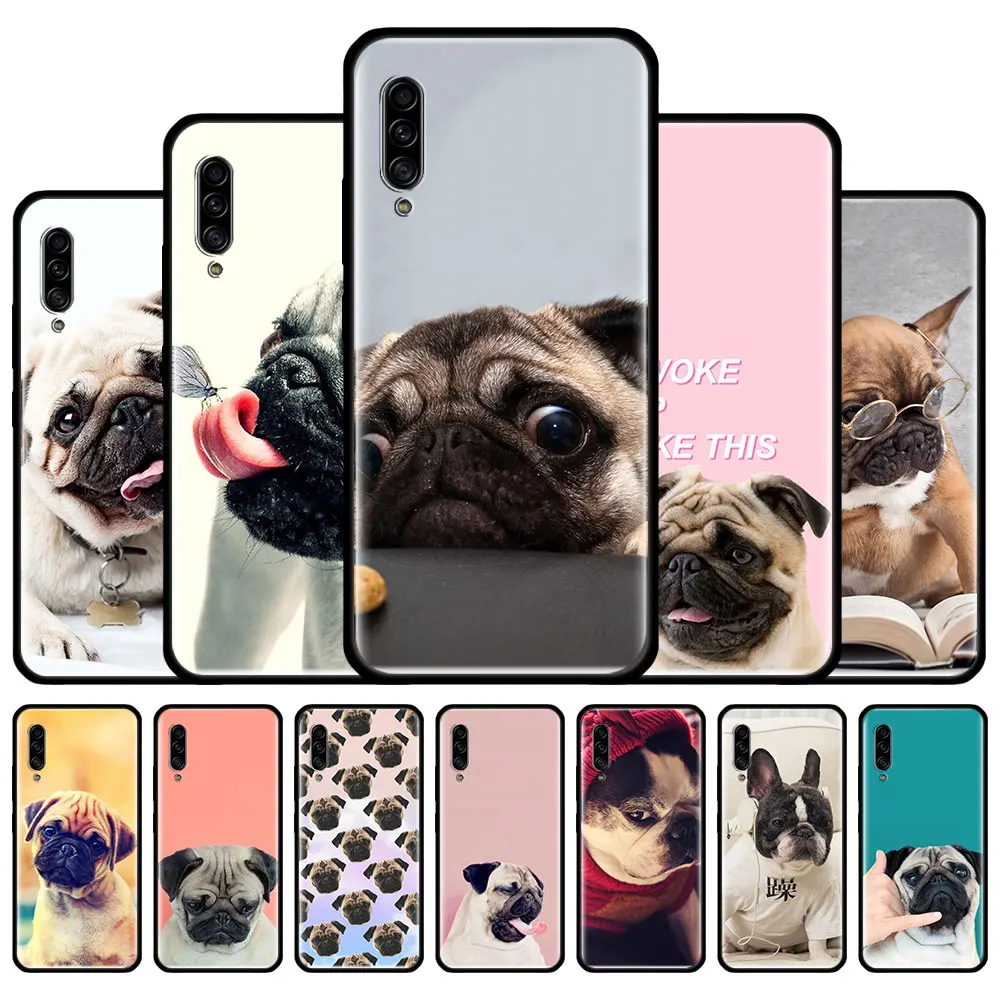 

Silicone Phone Case For Samsung Galaxy A10 A20 A30 A40 A50 A51 A70 A80 A71 A11 A21 A31 A41 A91 Back Cover Funny Pug Dog Fundas