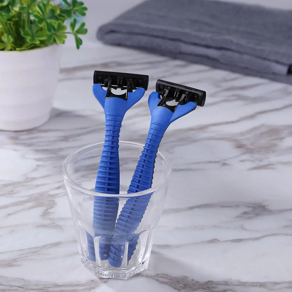 Пластиковая бритвенная ручка с 3 лезвиями стальные лезвия стальная полоса для