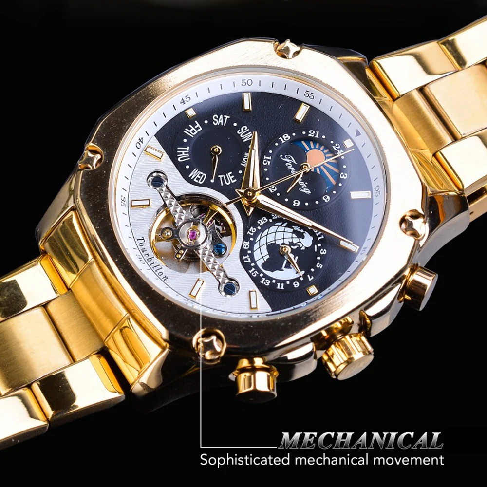 Мужские автоматические механические часы лучший бренд класса люкс Fywheel наручные