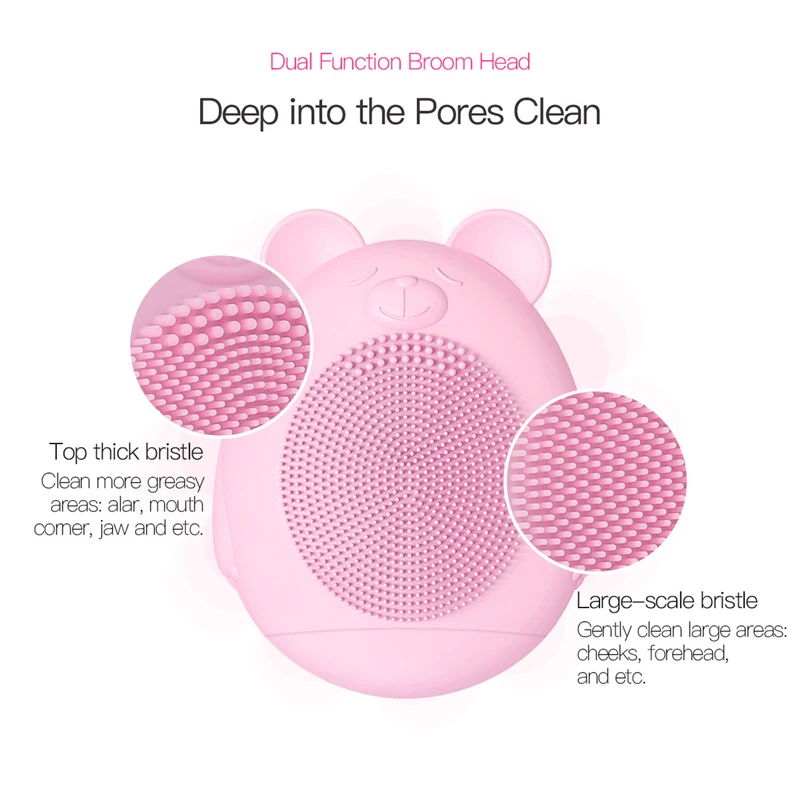 Мини электрическая Массажная щетка для очистки лица отшелушивающая машина мытья