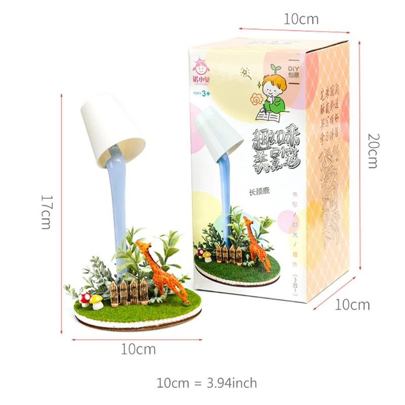 

1Set Kids Children DIY Material Kit Snowflake Mud Handmade Crafts Accessories Luminous Pen Micro Landscape Desktop Decoration