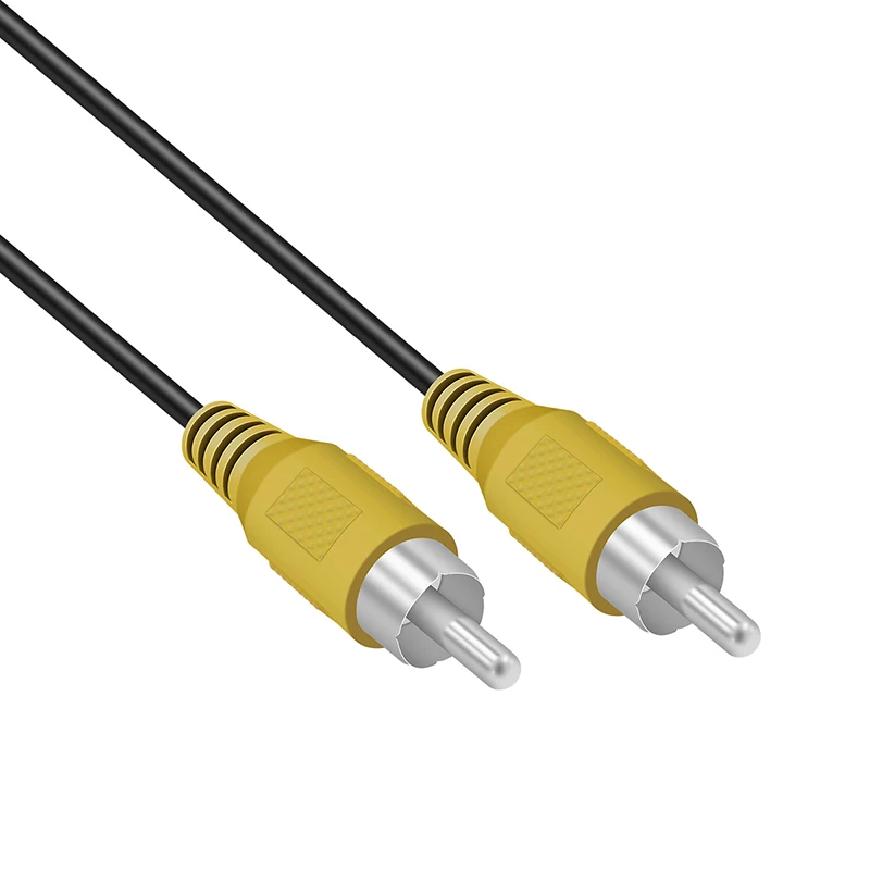 AV-кабель RCA-RCA Штекерный видеошнур композитный желтый кабель ТВ DVD видео M-M 90 см |