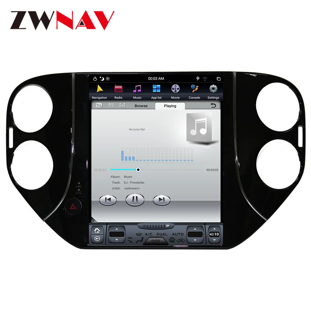 PX6 4 Гб ОЗУ Тесла стиль Android 8,1 Автомобильный gps навигация для Volkswagen Tiguan 2007- головное устройство Мультимедиа Радио магнитофон