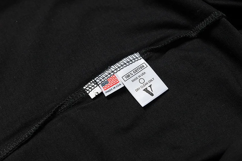 

VLONE men t shirt 100% cotton streetwear Women's T-shirt USA summer Short sleeve brand hip hop tshirt FLAG