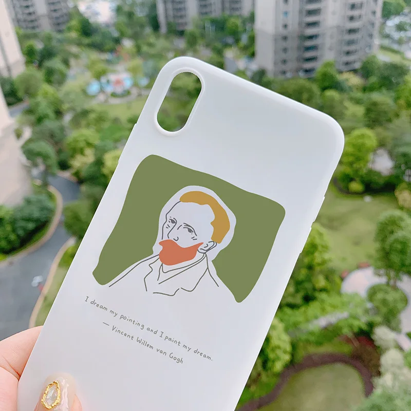 Ретро Простой Ван Гога плакат письма телефон чехол для iPhone 11 Pro Max XR Xs X 7 8 6 6S плюс
