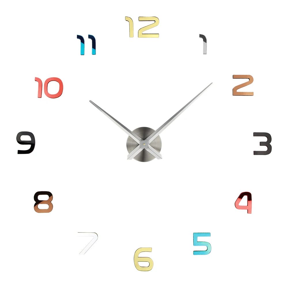 Распродажа светящиеся 3D часы Современный дизайн сделай сам акриловые зеркальные