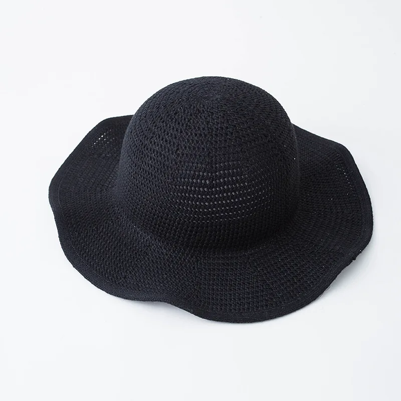 

Female Summer Sunscreen Foldable Small Fresh Beach Hat Eaves Anti-ultraviolet Straw Hat Holiday Sun Hat