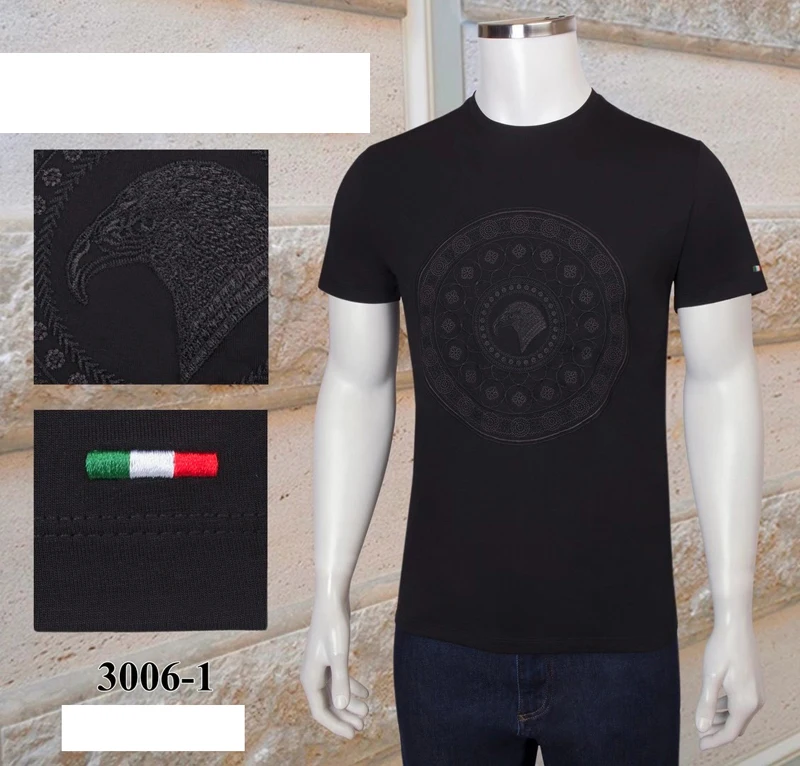 

Billionaire men t-shirts 2021 summer new end embroidery Short sleeve cotton clothes O-neck t-shirt for size M~4XL Free shipping