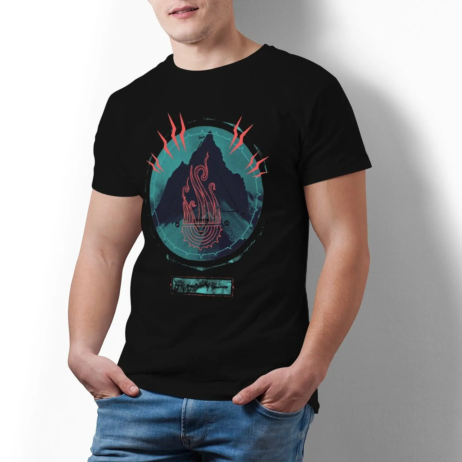 

Футболка Arcane Fun, 100 хлопковая футболка с коротким рукавом, базовая Мужская футболка с принтом 4xl