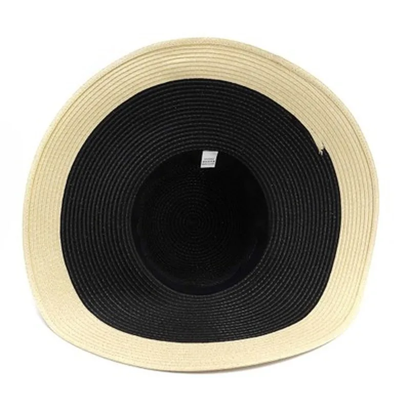 

sun hats women summer spring elegant luxury big brim 15cm straw hats chain band round top solid outdoor beach travel women hats