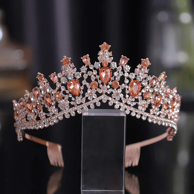 

Wedding Crown Crystal Rhinestones Hair Tiara Crystal Bridal Tiara Crown Exquisite Headband Wedding Hair Accessories Headpieces