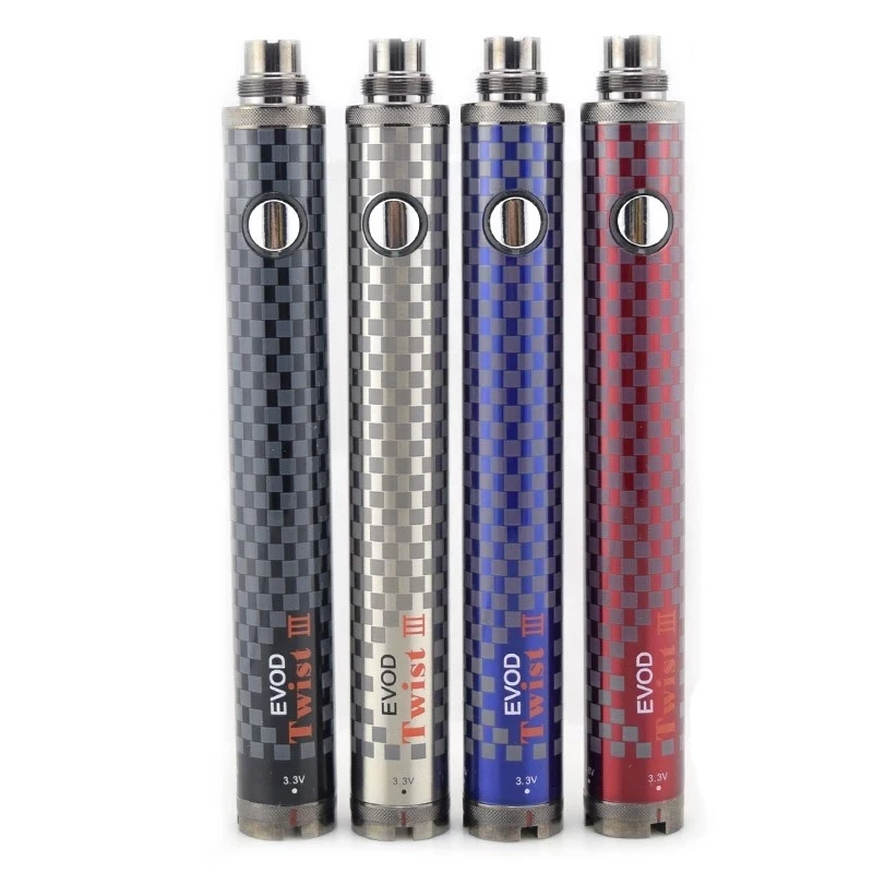 

Аккумуляторная батарея EVOD Twist III для вейпа с регулируемым напряжением 3,3-4,8 в, 510, атомайзер с резьбой типа USB, вейп VS Twist II
