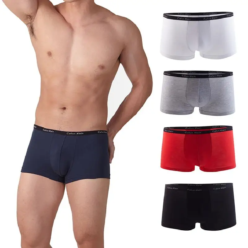 

Calivn Klain Men Underwear Flat Pants Cotton Comfortable Men's Underpants Breathable Fit Non Marking Male Boxer Panties Lingerie