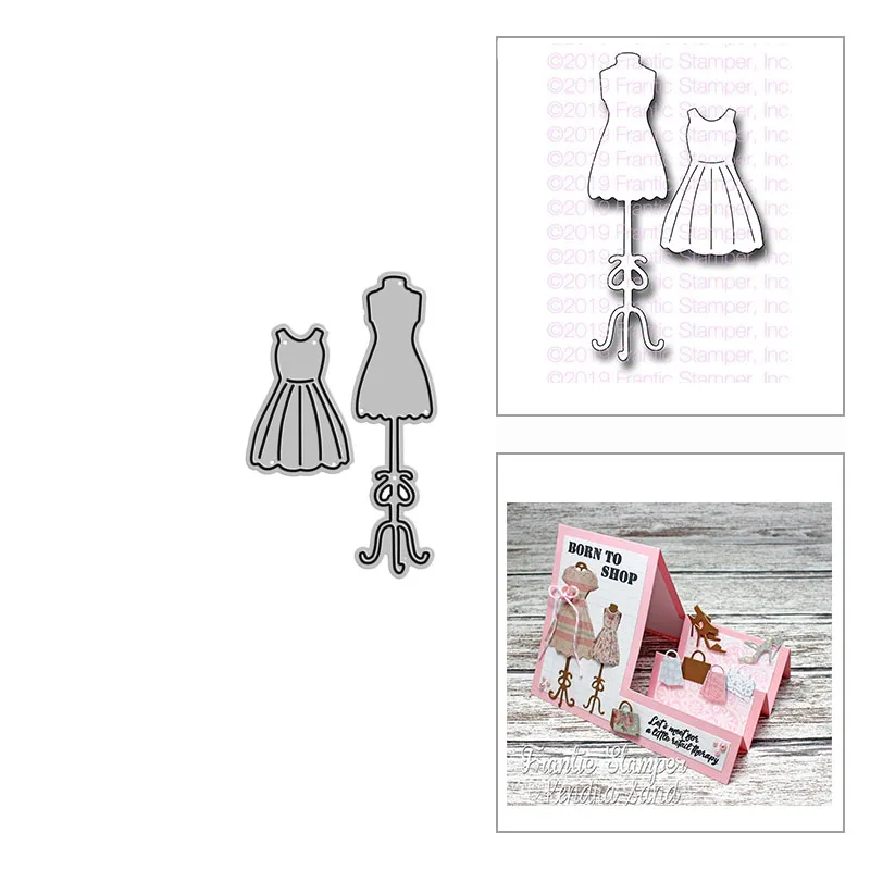 

2021 New Mini Dress Form Skirt Metal Cutting Dies for DIY Scrapbooking Decor and Card Making Paper Craft Embossing No Stamps
