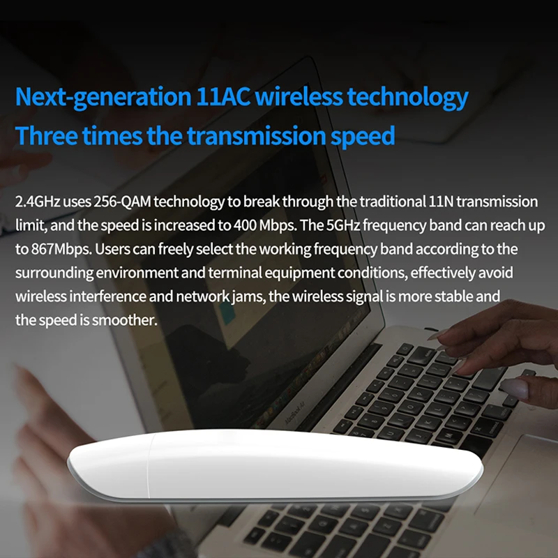 GLU12 867 Мбит/сек ультра мини USB Беспроводной двухдиапазонный сетевой карты 2 4 ГГц и