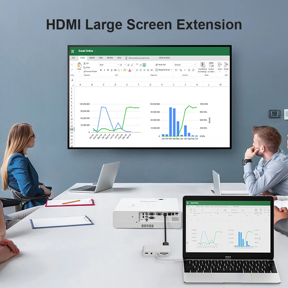 Док-станция для MacBook Pro Huawei Mate 30 3 0 USB-C USB 1 HDMI разветвитель | Компьютеры и офис