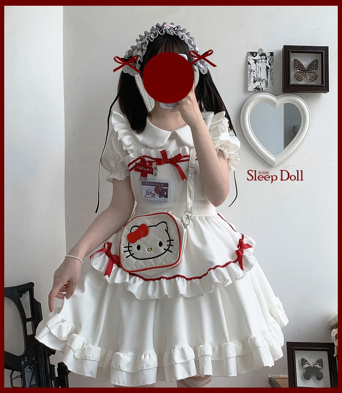 

Sweet Princess Lolita Dress Vintage Soft Girl Peter Pan Collar High Waist Victorian Dress Kawaii Girl Gothic Lolita Op Loli