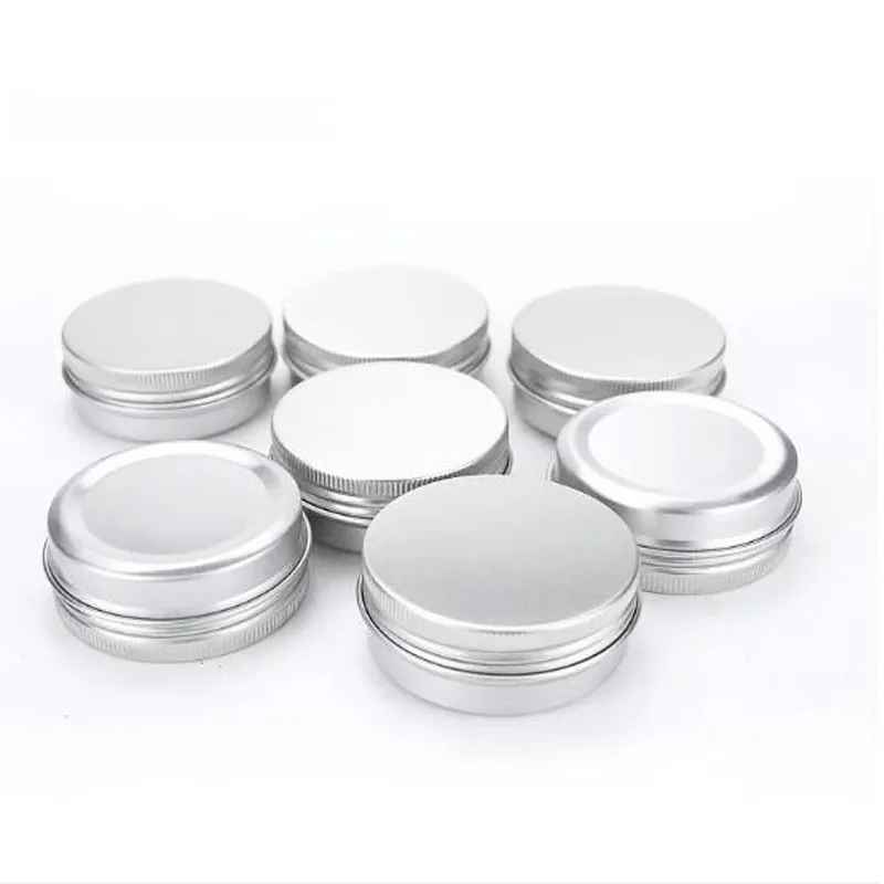 10 шт. x Серебристая алюминиевое Олово банка контейнер для образцов косметические