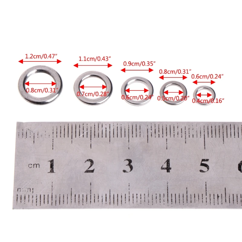 

50Pcs Fishing Solid Stainless Steel Snap Split Ring Lure Tackle Connector New Fishing Tools For Camping Hand Tools Top Lures