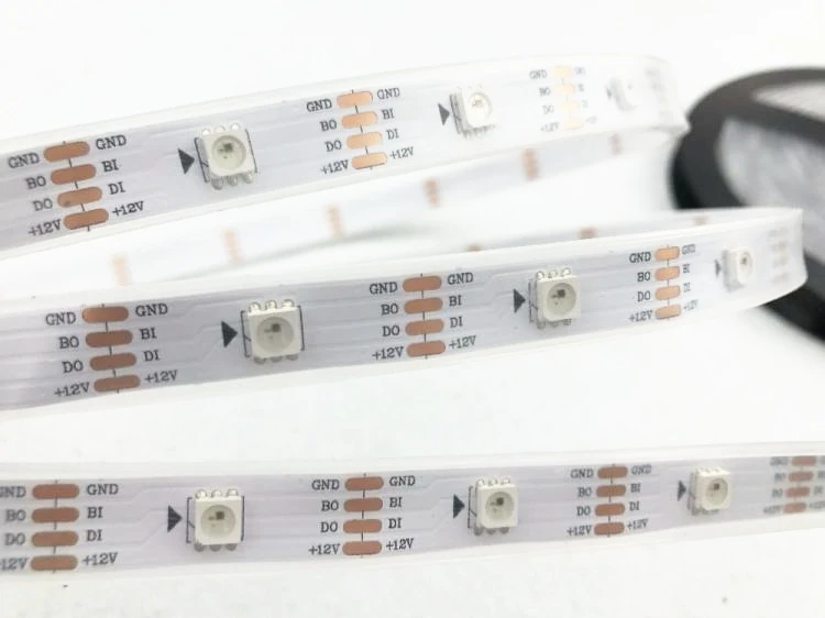 WS2815 DC12V(WS2812B/WS2813) RGB светодиодный Пиксели полосы индивидуально адресуемых СВЕТОДИОДНЫЙ двойной сигнала передачи данных 1 m/2 m/3m/5 m 30/60/144 Пиксели/светодиодный s/m