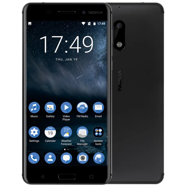 AT1003 Black Мобильный телефон Nokia 6 Dual SIM Android Snapdragon 430 4 Гб ОЗУ 64 Гб ПЗУ Восьмиядерный отпечаток пальца 5," 1080 P 4G LTE разблокированный мобильный телефон - Цвет: AT1003 Black