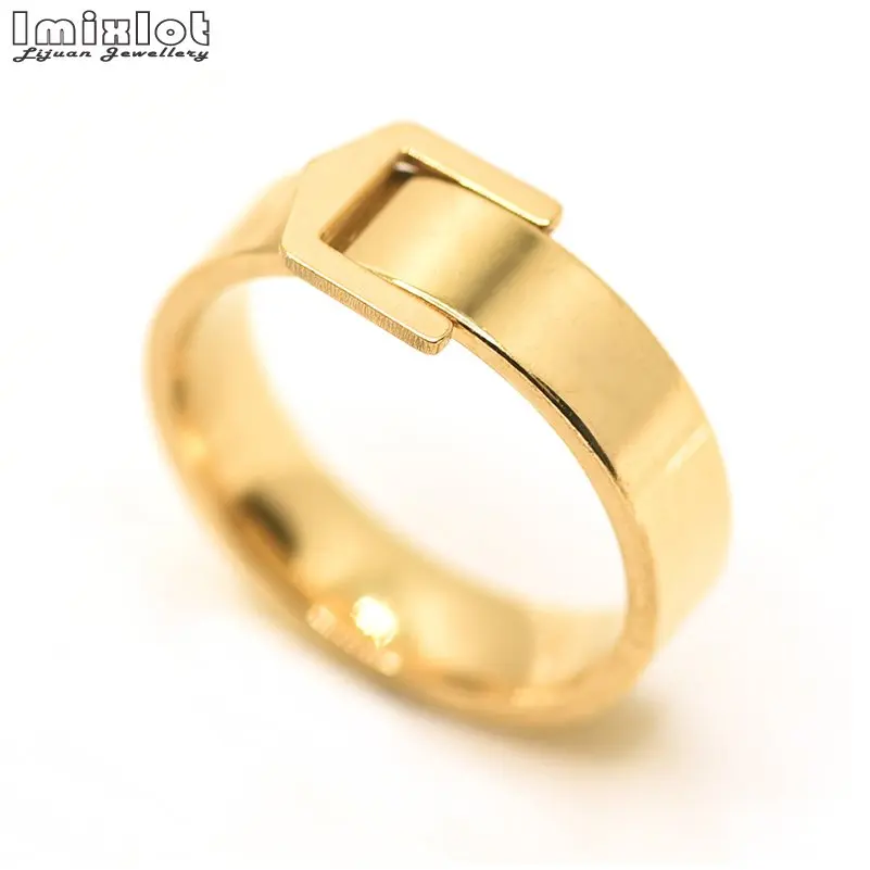 Женское кольцо из нержавеющей стали золотого и серебряного цвета на пояс