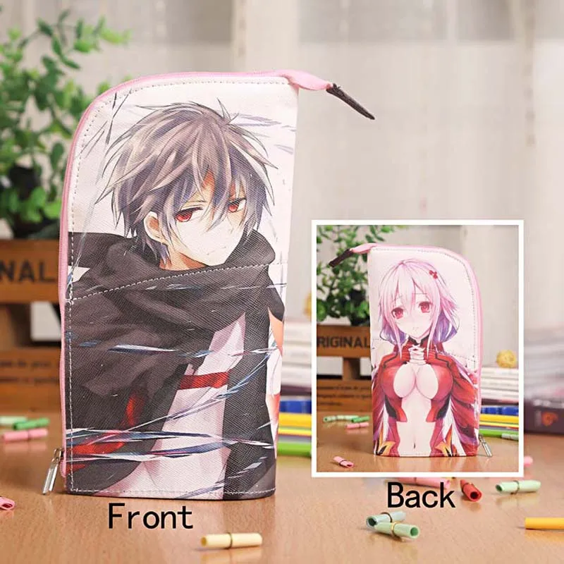 

Anime Guilty Crown Yuzuriha Inori Waterproof PU Stationery Pouch/Brush Pot/Pen Holder/Pencil Case Bag/Office School Supplies