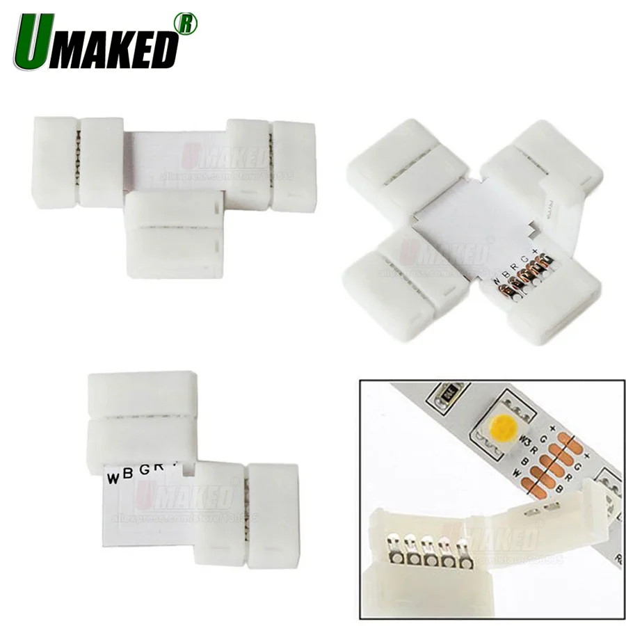 

Led Strip Connector Press Type No Welding Power Male Female 5.5x2.1 DC Jack Adapter Plug for 3528 5050 Led Strip Quick Plug