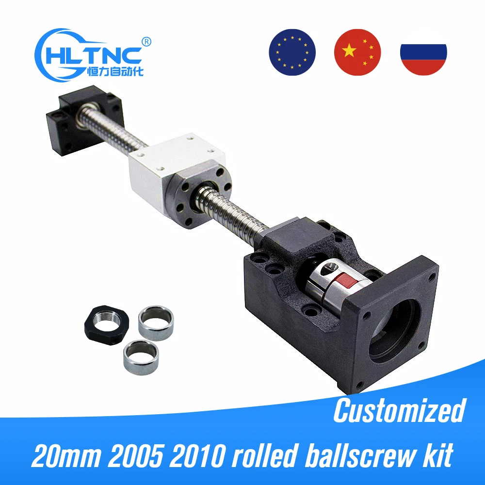 ЕС RU склад cnc маршрутизатор набор 20 мм шариковый винт SFU2005 SFU2010 + BF15 BK15 NAME23 nema34