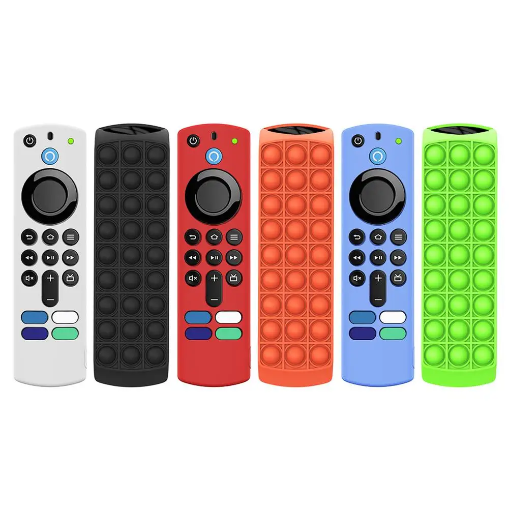 

Silicone Case For Alexa Voice Remote 3rd Gen 2021 Protective Cover Case For Fire TV Stick Remote Control With Anti-Loss Strap