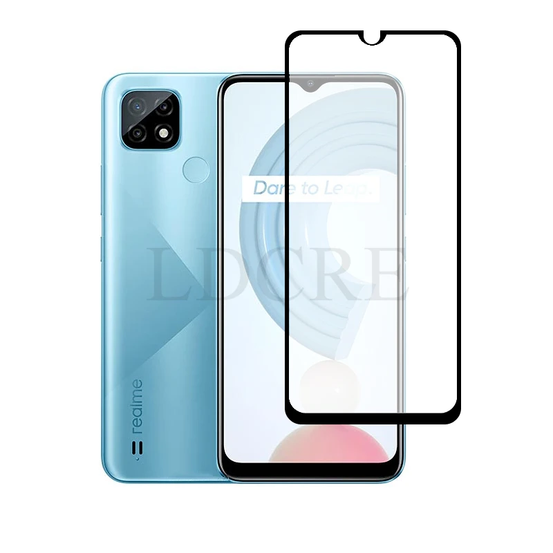 Vidrio Templado completo para Realme C21, pel&iacute;cula protectora de pantalla, vidrio ultrafino para Realme C11 2021, C21, C20, C25, 2 uds.-0