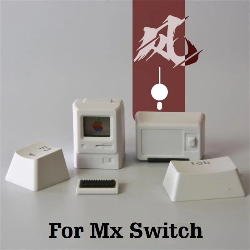 Custom Macintosh Keycaps Light Transmission For Mechanical Backlit Keyboard Esc Artisan Keycap GK61 GK64 SK87 GH60 PC Gamer | Компьютеры и