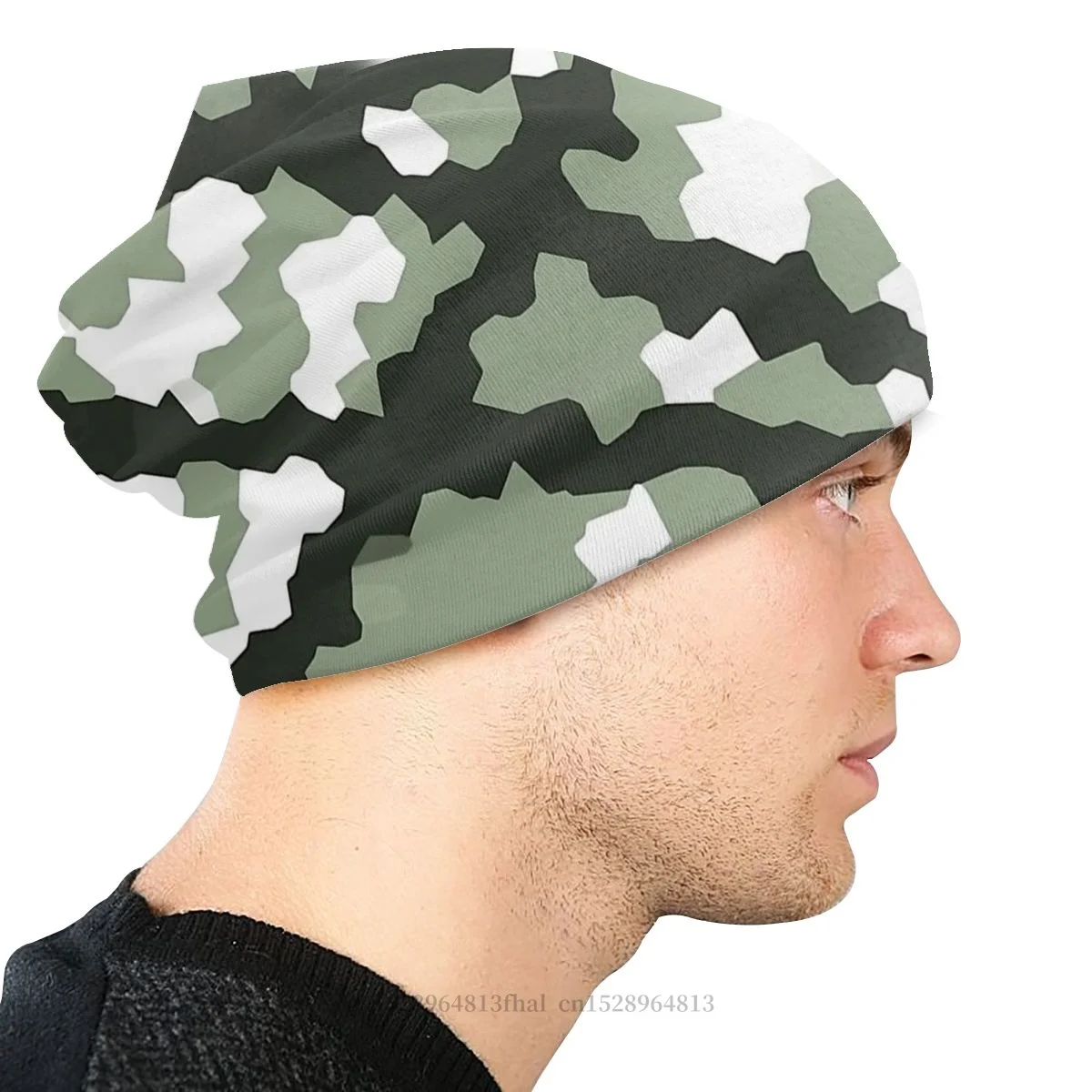 Вязаная шапка зеленые модные облегающие шапки для мужчин и женщин камуфляжные